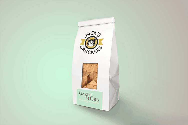 Jacks Crackers Buttermilk Bacon Cracker packaging on light background.