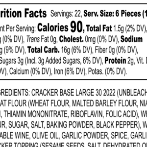 Garlic Herb Crackers Bulk 15oz.