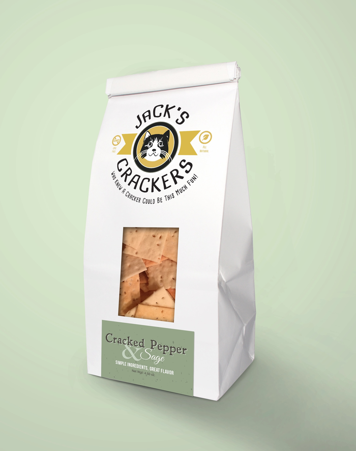 Cracked Pepper & Sage Crackers bag