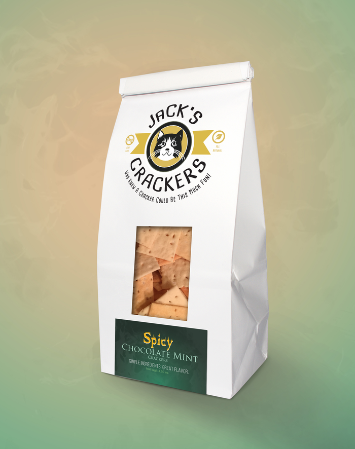 Spicy Chocolate Mint Crackers bag