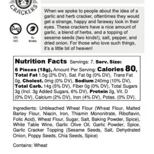 Garlic Herb Crackers